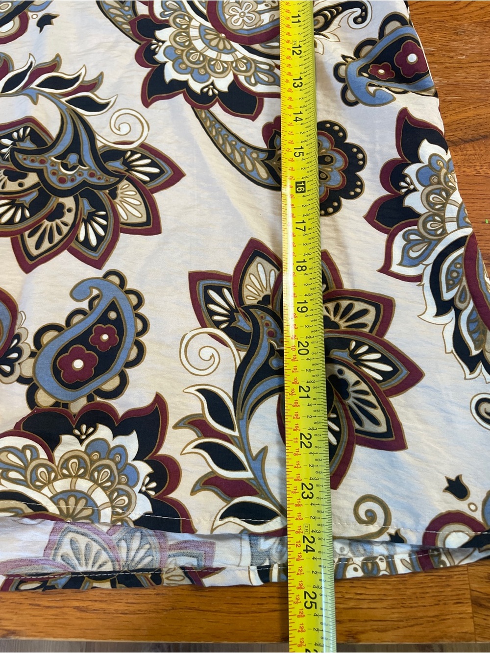 Paisley V-Neck Balloon Sleeve Blouse - Beige/Multi - Picture 5 of 7
